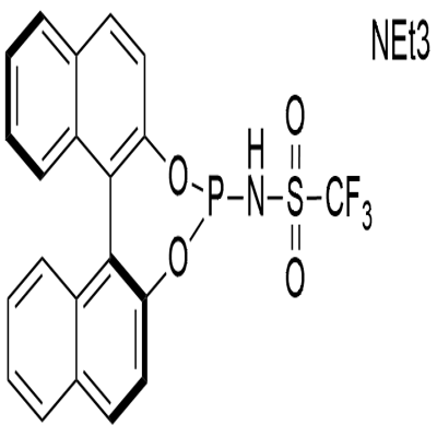 N-[(11bS)-Dinaphtho[2,1-d:1',2'-f][1,3,2]dioxaphosphepin-4-yl]-1,1,1-trifluoromethanesulfonamide triethylamine adduct Structure