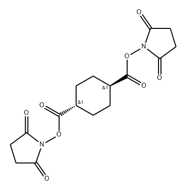 trans-Bis(2,5-dioxopyrrolidin-1-yl) cyclohexane-1,4-dicarboxylate Structure