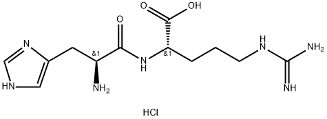 (S)-2-((S)-2-Amino-3-(1H-imidazol-5-yl)propanamido)-5-guanidinopentanoic acid hydrochloride Structure