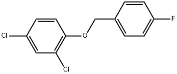 2,4-Dichloro-1-[(4-fluorophenyl)methoxy]benzene Structure