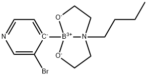 8-(3-bromopyridin-4-yl)-4-butylhexahydro-[1,3,2]oxazaborolo[2,3-b][1,3,2]oxazaborol-4-ium-8-uide Structure