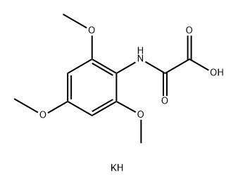 2-?oxo-?2-?[(2,?4,?6-?trimethoxyphenyl)?amino]?-?, potassium salt Acetic acid Structure