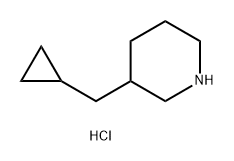 Piperidine, 3-(cyclopropylmethyl)-, hydrochloride (1:1) Structure