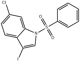 1-(benzenesulfonyl)-6-chloro-3-iodo-1H-indole Structure