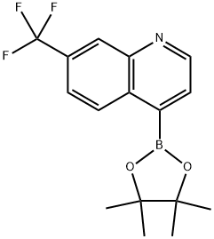 4-(4,4,5,5-Tetramethyl-1,3,2-dioxaborolan-2-yl)-7-(trifluoromethyl)quinoline Structure