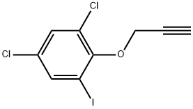 1,5-Dichloro-3-iodo-2-(2-propyn-1-yloxy)benzene 구조식 이미지