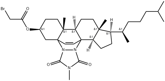 Acetic acid, 2-bromo-, (6S,8aR,8bR,10aR,11R,13aR)-11-[(1R)-1,5-dimethylhexyl]-2,3,5,6,7,8,8a,8b,10,10a,11,12,13,13a-tetradecahydro-2,8a,10a-trimethyl-1,3-dioxo-4a,13b-etheno-1H,9H-benzo[c]cyclopenta[h][1,2,4]triazolo[1,2-a]cinnolin-6-yl ester Structure