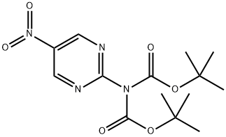 Imidodicarbonic acid, 2-(5-nitro-2-pyrimidinyl)-, 1,3-bis(1,1-dimethylethyl) ester Structure