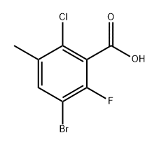 3-Bromo-6-chloro-2-fluoro-5-methylbenzoic acid Structure