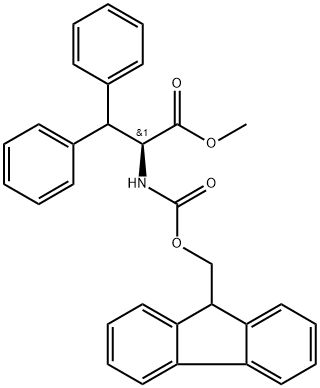 L-Phenylalanine, N-[(9H-fluoren-9-ylmethoxy)carbonyl]-β-phenyl-, methyl ester Structure