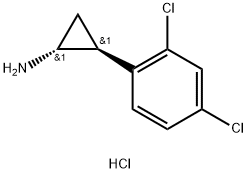 trans-2-(2，4-dichlorophenyl)cyclopropan-1-amine hydrochloride Structure