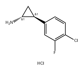 trans-2-(4-chloro-3-fluorophenyl)cyclopropan-1-amine hydrochloride Structure