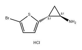 trans-2-(5-bromothiophen-2-yl)cyclopropan-1-amine hydrochloride Structure