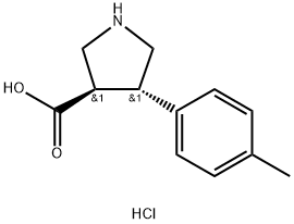 (3R,4S)-4-(p-Tolyl)pyrrolidine-3-carboxylic acid hydrochloride Structure