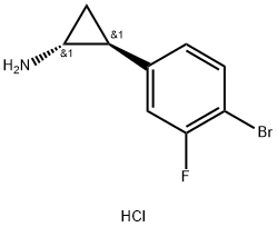 trans-2-(4-bromo-3-fluorophenyl)cyclopropan-1-amine hydrochloride Structure