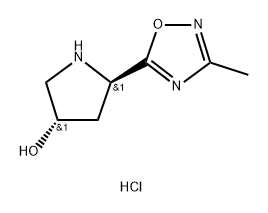 5-(3-methyl-1,2,4-oxadiazol-5-yl)pyrrolidin-3-ol hydrochloride 구조식 이미지