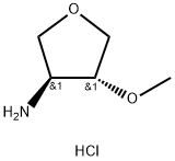 3-Furanamine, tetrahydro-4-methoxy-, hydrochloride (1:1), (3S,4R)- Structure