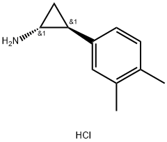 trans-2-(3，4-dimethylphenyl)cyclopropan-1-amine hydrochloride Structure