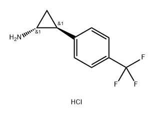 Cyclopropanamine, 2-[4-(trifluoromethyl)phenyl]-, hydrochloride (1:1), (1R,2S)- Structure