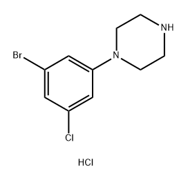 1-(3-Bromo-5-chlorophenyl)piperazine hydrochloride Structure