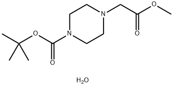 dihydrate tert-butyl 4-(2-methoxy-2-oxoethyl)piperazine-1-carboxylate Structure