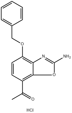 1-[2-amino-4-(benzyloxy)-1,3-benzoxazol-7-yl]ethanone hydrochloride Structure