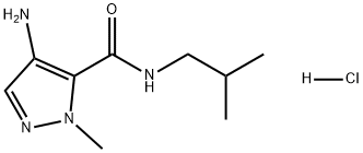 1H-Pyrazole-5-carboxamide, 4-amino-1-methyl-N-(2-methylpropyl)-, hydrochloride (1:1) Structure