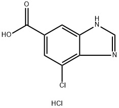 7-Chloro-1H-1,3-benzodiazole-5-carboxylic acid hydrochloride 구조식 이미지