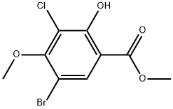 Methyl 5-bromo-3-chloro-2-hydroxy-4-methoxybenzoate Structure