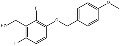 2,6-Difluoro-3-[(4-methoxyphenyl)methoxy]benzenemethanol Structure