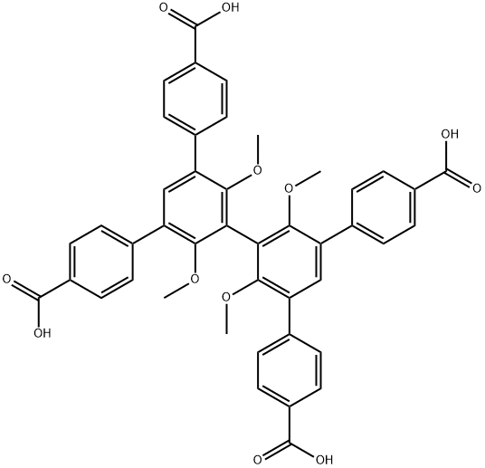 3,3′,5,5′-tetrakis(4-carboxyphenyl)-2,2′,6,6′-tetramethoxy-1,1′-biphenyl 구조식 이미지