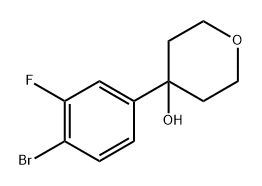 4-(4-bromo-3-fluorophenyl)tetrahydro-2H-pyran-4-ol Structure