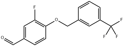 3-fluoro-4-((3-(trifluoromethyl)benzyl)oxy)benzaldehyde Structure