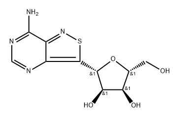 D-?Ribitol, 1-?C-?(7-?aminoisothiazolo[4,?3-?d]?pyrimidin-?3-?yl)?-?1,?4-?anhydro-?, (1R)?- Structure