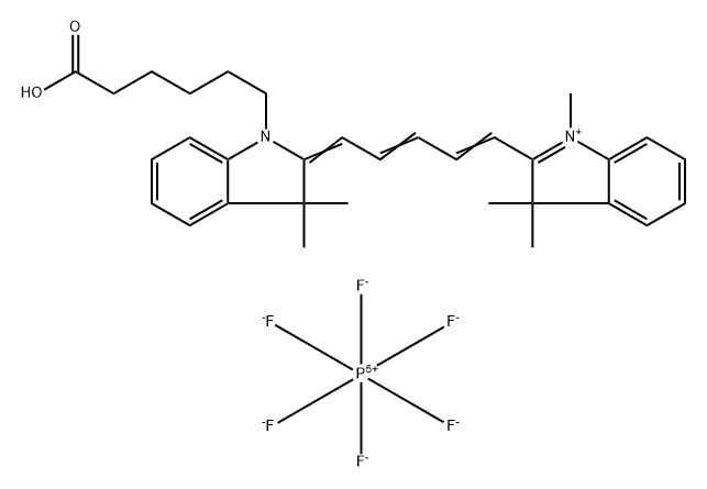 Cyanine5 carboxylic acid (hexafluorophosphate) Structure