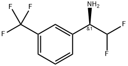 Benzenemethanamine, α-(difluoromethyl)-3-(trifluoromethyl)-, (αR)- 구조식 이미지