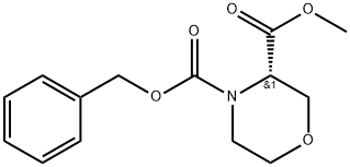 S-4-Cbz-3-morpholinecarboxylic acid methyl ester Structure