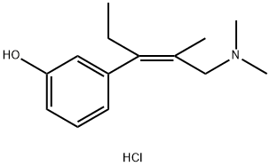 Phenol, 3-[(1Z)-3-(dimethylamino)-1-ethyl-2-methyl-1-propen-1-yl]-, hydrochloride (1:1) Structure