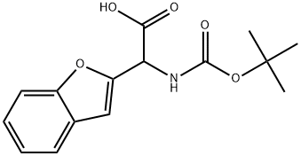 2-(benzofuran-2-yl)-2-((tert-butoxycarbonyl)amino)aceticacid Structure