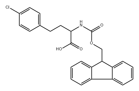 Benzenebutanoic acid, 4-chloro-α-[[(9H-fluoren-9-ylmethoxy)carbonyl]amino]- Structure