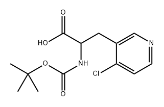 2-((tert-butoxycarbonyl)amino)-3-(4-chloropyridin-3-yl)propanoic acid Structure