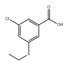 3-chloro-5-(ethylthio)benzoic acid Structure