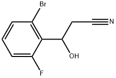 2-Bromo-6-fluoro-β-hydroxybenzenepropanenitrile Structure