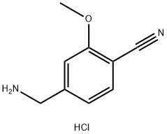 4-(aminomethyl)-2-methoxybenzonitrile hydrochloride Structure