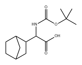 2-{bicyclo[2.2.1]heptan-2-yl}-2-{[(tert-butoxy)carbonyl]amino}acetic acid, Mixture of diastereomers Structure