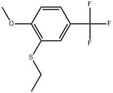 2-(Ethylthio)-1-methoxy-4-(trifluoromethyl)benzene Structure