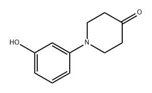 1-(3-hydroxyphenyl)piperidin-4-one 구조식 이미지