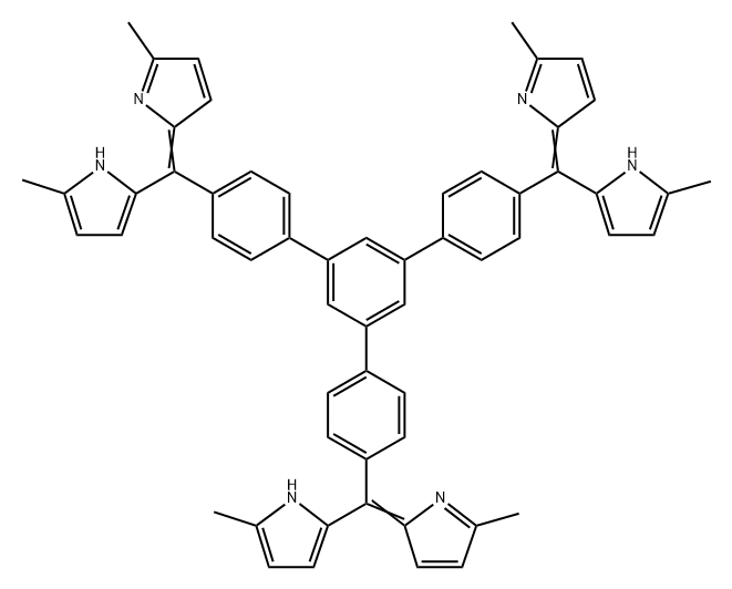 1H-Pyrrole, 2,2'-[[5'-[4-[(5-methyl-1H-pyrrol-2-yl)(5-methyl-2H-pyrrol-2-ylidene)methyl]phenyl][1,1':3',1''-terphenyl]-4,4''-diyl]bis[(5-methyl-2H-pyrrol-2-ylidene)methylene]]bis[5-methyl- Structure