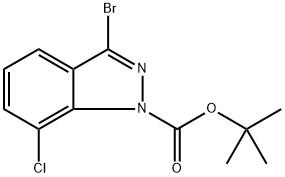 tert-butyl 3-bromo-7-chloro-1H-indazole-1-carboxylate Structure