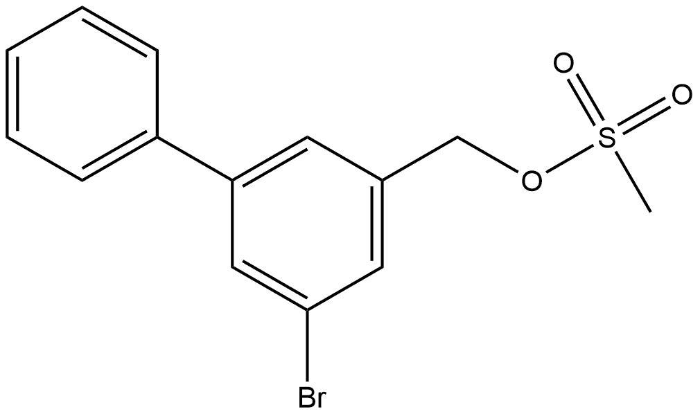 1,1'-Biphenyl]-3-methanol, 5-bromo-, 3-methanesulfonate Structure